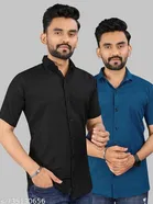 Solid Casual Shirts for Men, Pack of 2 