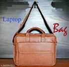 Leather Laptop Bag for Men, Tan