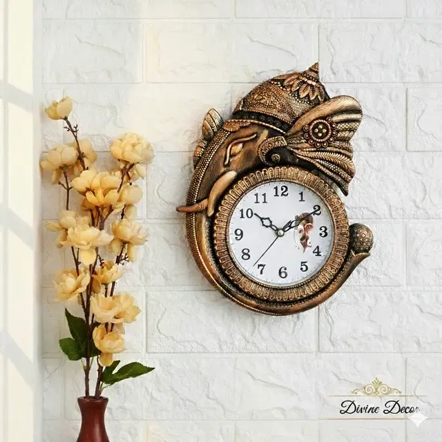 Analog Wall Clock, Medium [11" × 11"] (Brown)