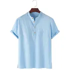 Trendy Cotton Half Sleeves Short Kurta For Men 