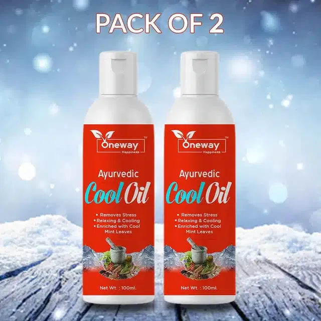 Oneway Happiness Ayurvedic Cool Oil (100 ml, Pack of 2)