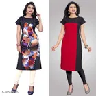 Crepe Printed Kurti for Women 