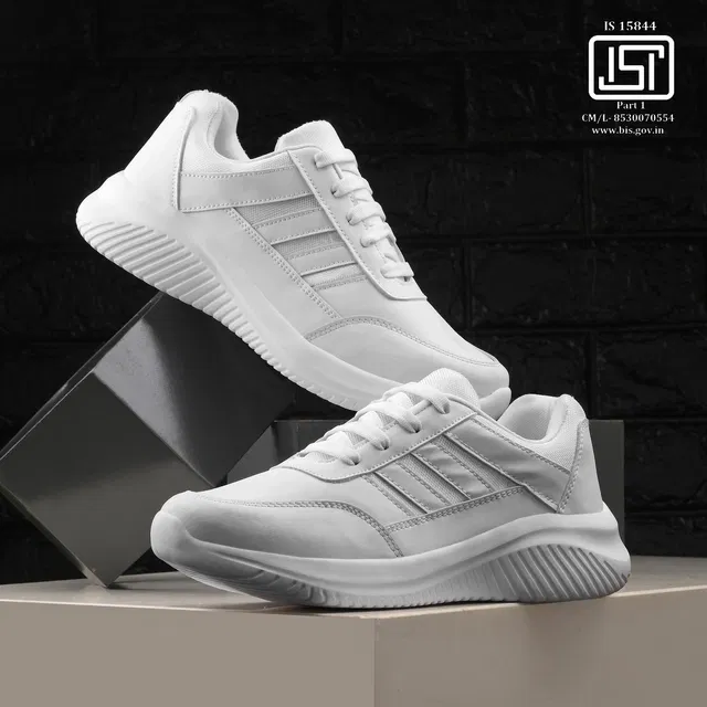 Casual Shoes for Men (White, 7)