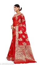 Organza Zari Woven Saree for Women 