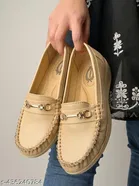 Shoetopia Solid Synthetic Loafers 