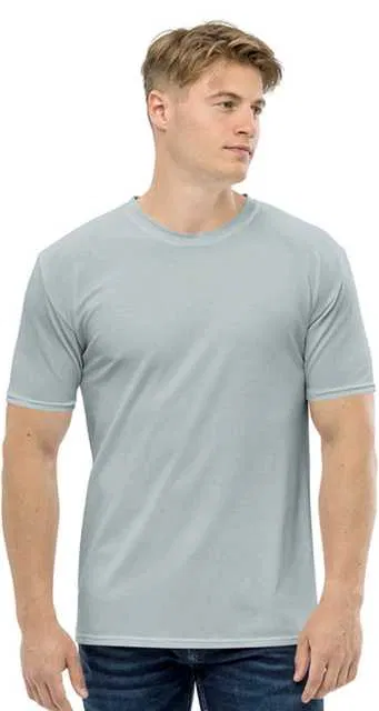 Ruggstar Casual Printed Round Neck T-Shirt For Men (Light Grey, L) (R-32)