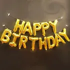 Happy Birthday Letters Foil Balloons for Party Decoration (Multicolor, 16 inches) (Set of 1)