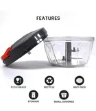 Manual Hand Chopper 450ml, Grey