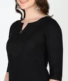 Rayon Embroidered Kurta for Women 