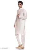 Dupion Silk Solid Kurta with Pyjama for Men 
