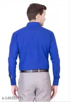 Cotton Blend Solid Full Sleeves Shirt for Men 