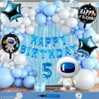 Space Astraunaut Theme 5th Happy Birthday Decoration Items For Girls, Multicolor, Pack of 112