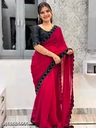Georgette Embellished Saree for Women 
