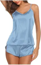 Satin Solid Nightsuit Set for Women 