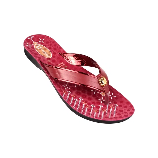 Slippers for Women (Maroon, 7)