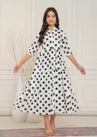 Georgette Printed Midi Dress for Women 