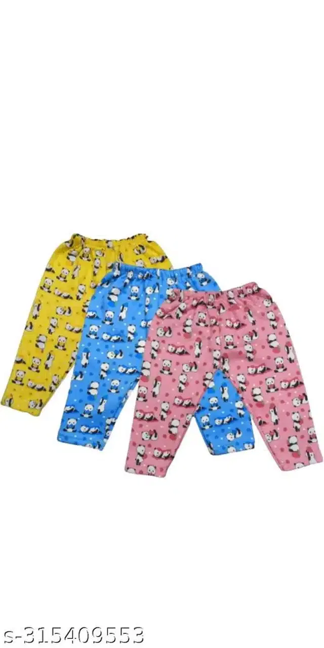 Woolen Pyjama for Kids (Multicolor, 3-6 Months) (Pack of 3)