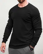 Round Neck Solid T-Shirt for Men 