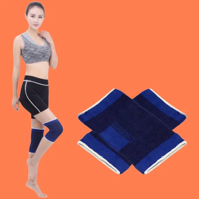 Polyester Solid Knee Sleeves for Women (Blue, Set of 1)