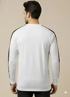 Polyester Printed T-shirt for Men, White 
