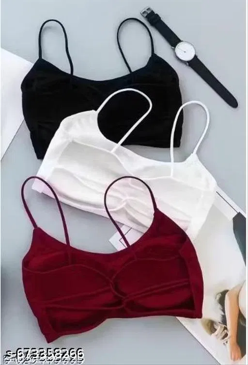 Everyday Bandeau Bra for Women, Pack of 3 (Multicolor, 28A)