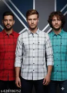 Cotton Blend Checked Shirts for Men, Multicolor, Pack of 3 