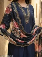 Embroidered Acrylic Kurta Set for Women 