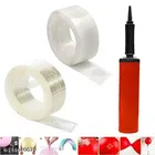 Plastic Balloon Decoration Strip Tape with Air Pump (Multicolor, Set of 3)