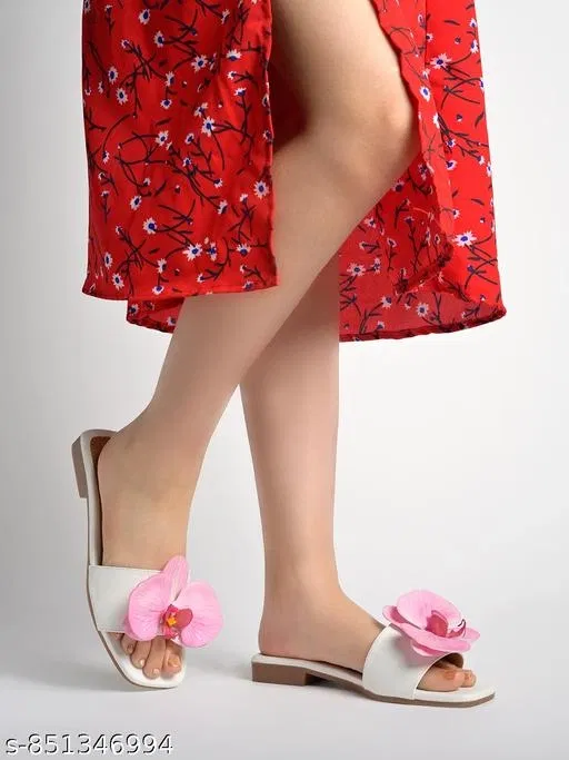Shoetopia Flat Sandals - White (IND-7)