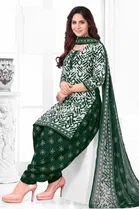 Punjabi Floral Unstitched Suit for Women 