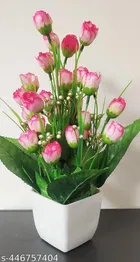 Plastic Artificial Flower With Pot,Multicolour