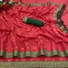 Vichitra Silk Applique Saree for Women 