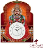 AJANTA Analog Khatu Shyam With Glass Wall Clock (Multicolor), (30X30 cm) , (Pack of 1)