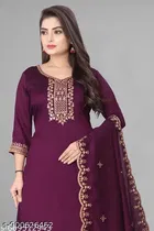 Embroidered Dupatta Set for Women 