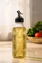 Transparent Plastic Round Oil Dispenser with Trigger Spout 