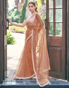 Net Embellished Saree for Women 