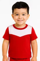 Solid Cotton Blend Top & Bottom Set for Boys 