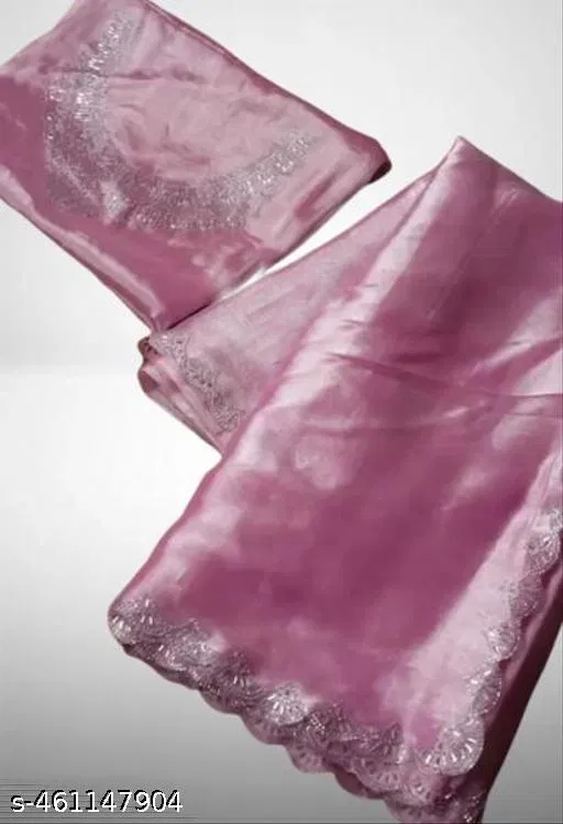 Jimmy Choo Embellished Saree For Women, Purple