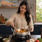 SimpleHome Aluminium Kadhai With Induction Base -1300 ml 20cm