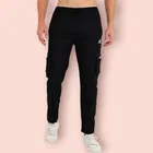 Lycra Nylon Logo Printed Track Pant for Men 