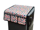 Knit Printed Fridge Top Cover with Side Pockets 