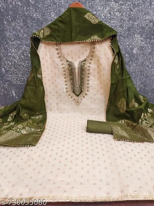 Silk Blend Punjabi/All Over Suits for Women (Multicolor, 5.85 meter (S)