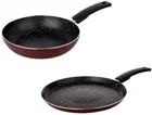 POOJA 2 pcs Non Stick Royal Cookware Set, 25 cm Tawa, 23 cm Frypan 