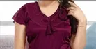 Trendy Satin Nightdress for Women, Wine 