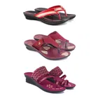 Combo of Slippers with Flats & Heels for Women 