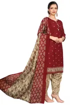 Cotton Blend Printed Kurti with Salwar for Women 