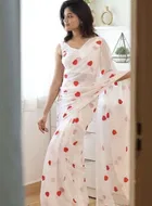 Georgette Embroidered Saree for Women 