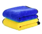 Cotton Blend Multipurpose Cleaning Towel (Blue & Yellow, 40x30 cm) (Pack of 2)