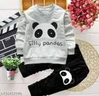 Hosiery Cotton Full Sleeves T-Shirt with Pant Clothing Set for Kids 