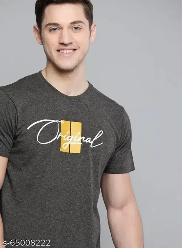 Half Sleeves T-Shirt for Men (Dark Grey, XL)